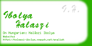 ibolya halaszi business card